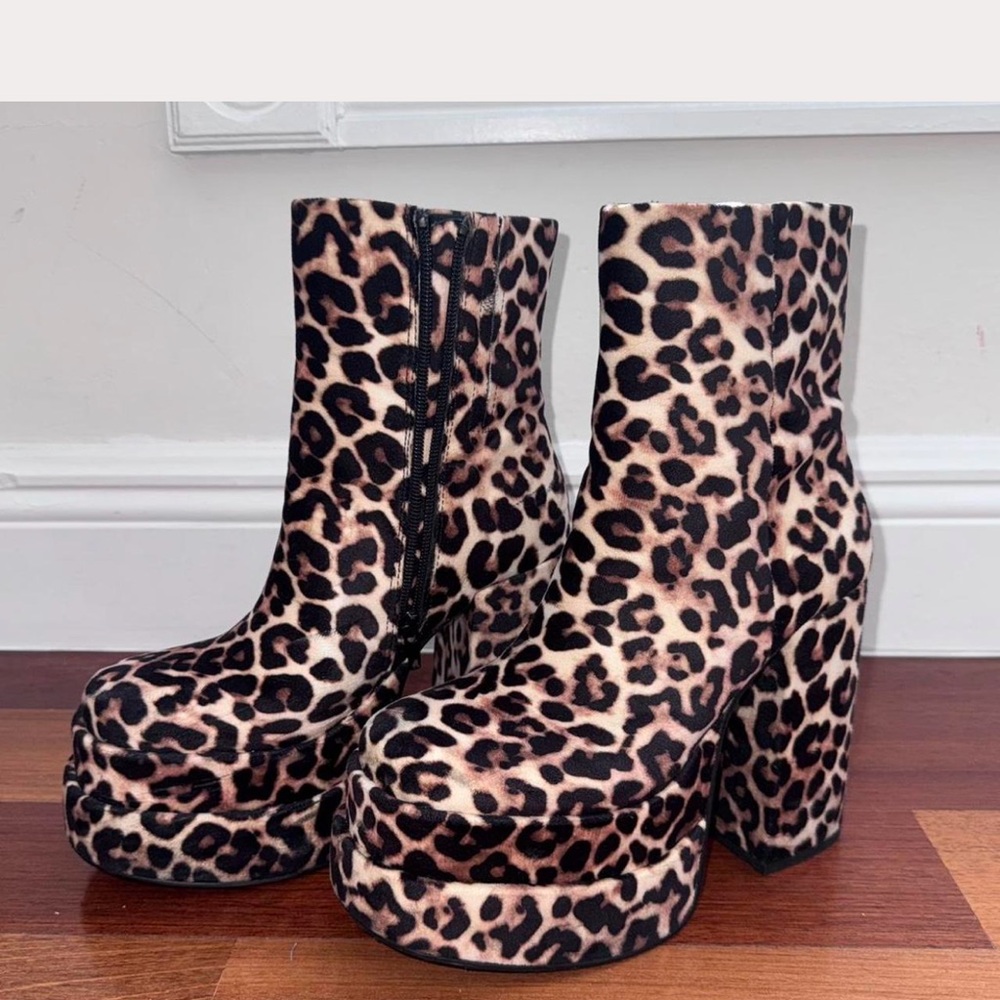 Steve Madden Cheetah Platform Boots -8